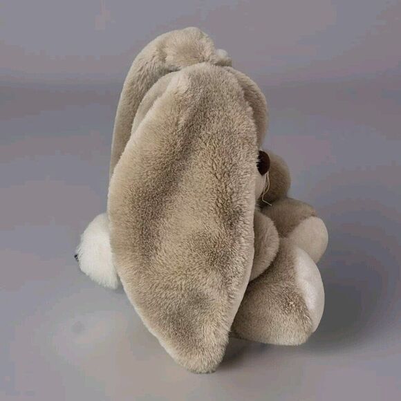 14" vintage Korea Yangjee GRAY TAN WHITE BUNNY RABBIT plush stuffed - Picture 5 of 9